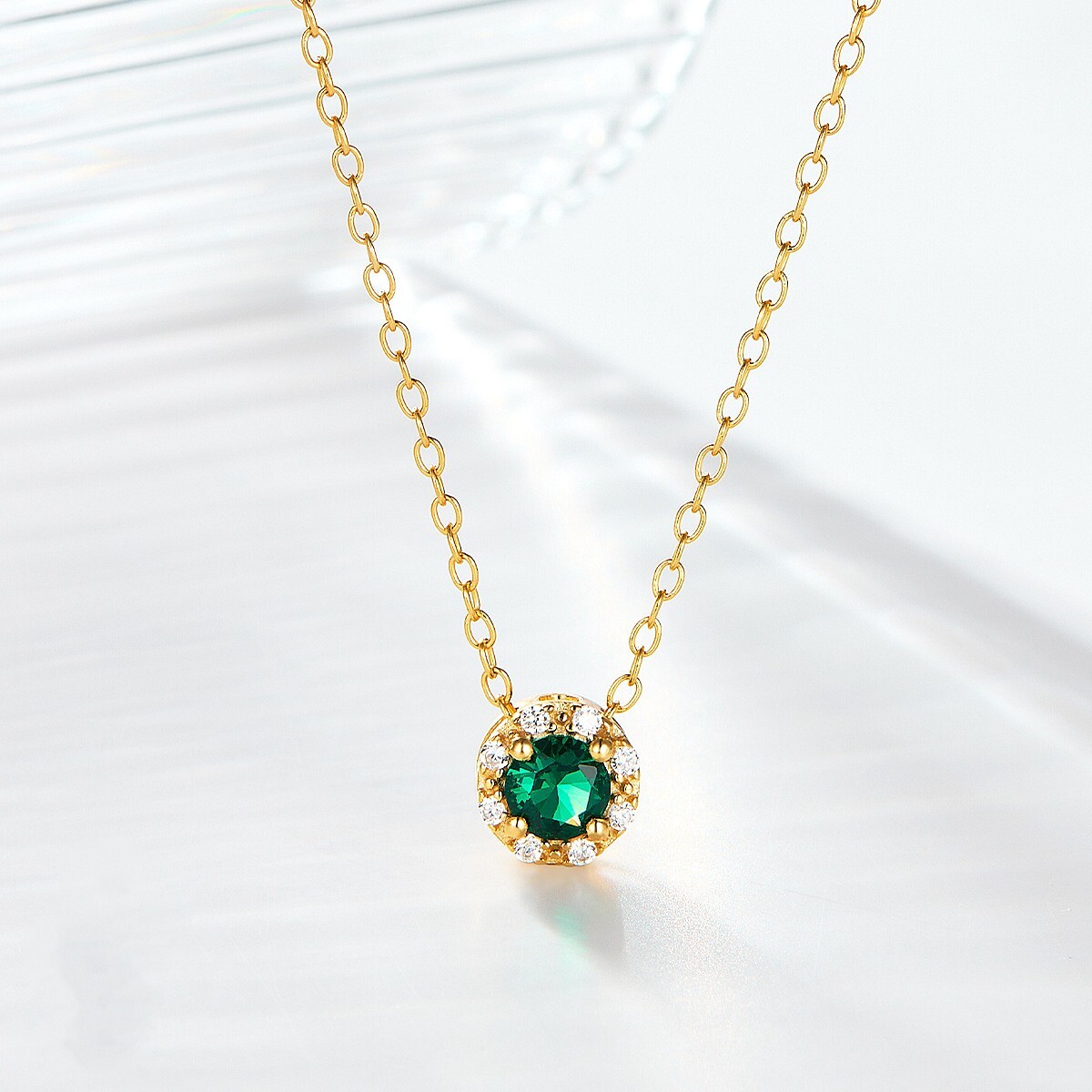 Women 925 Silver Retro Necklace Colorful Zircon Elegant Clavicle Chain Jewelry