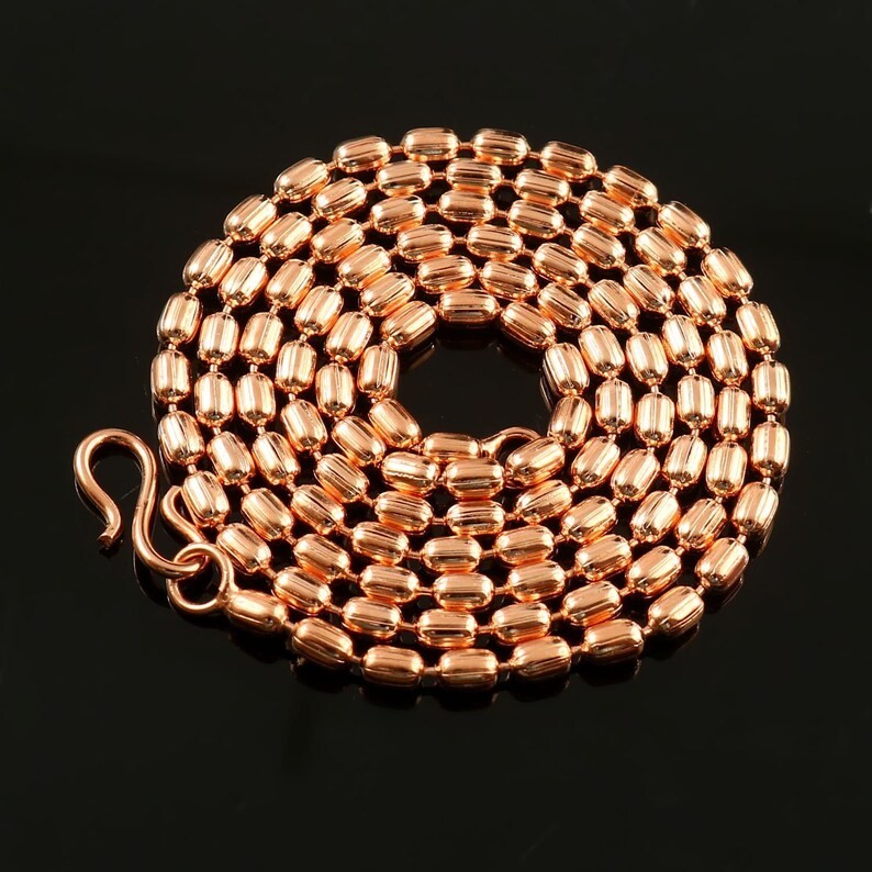 26 inch Pure Copper 4 MM Bar Chain Necklace, Healing Copper Jewelry, Spiritual