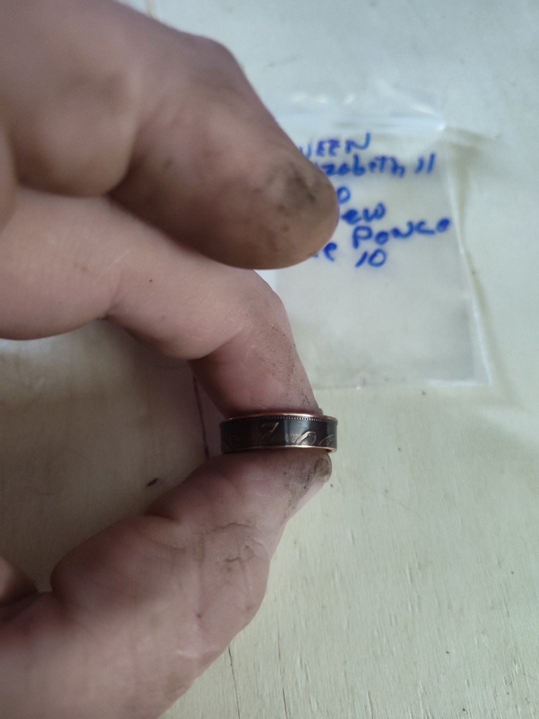 Genuine Handcrafted Queen Elizabeth II Two New Pence Coin Ring, Size 10 …