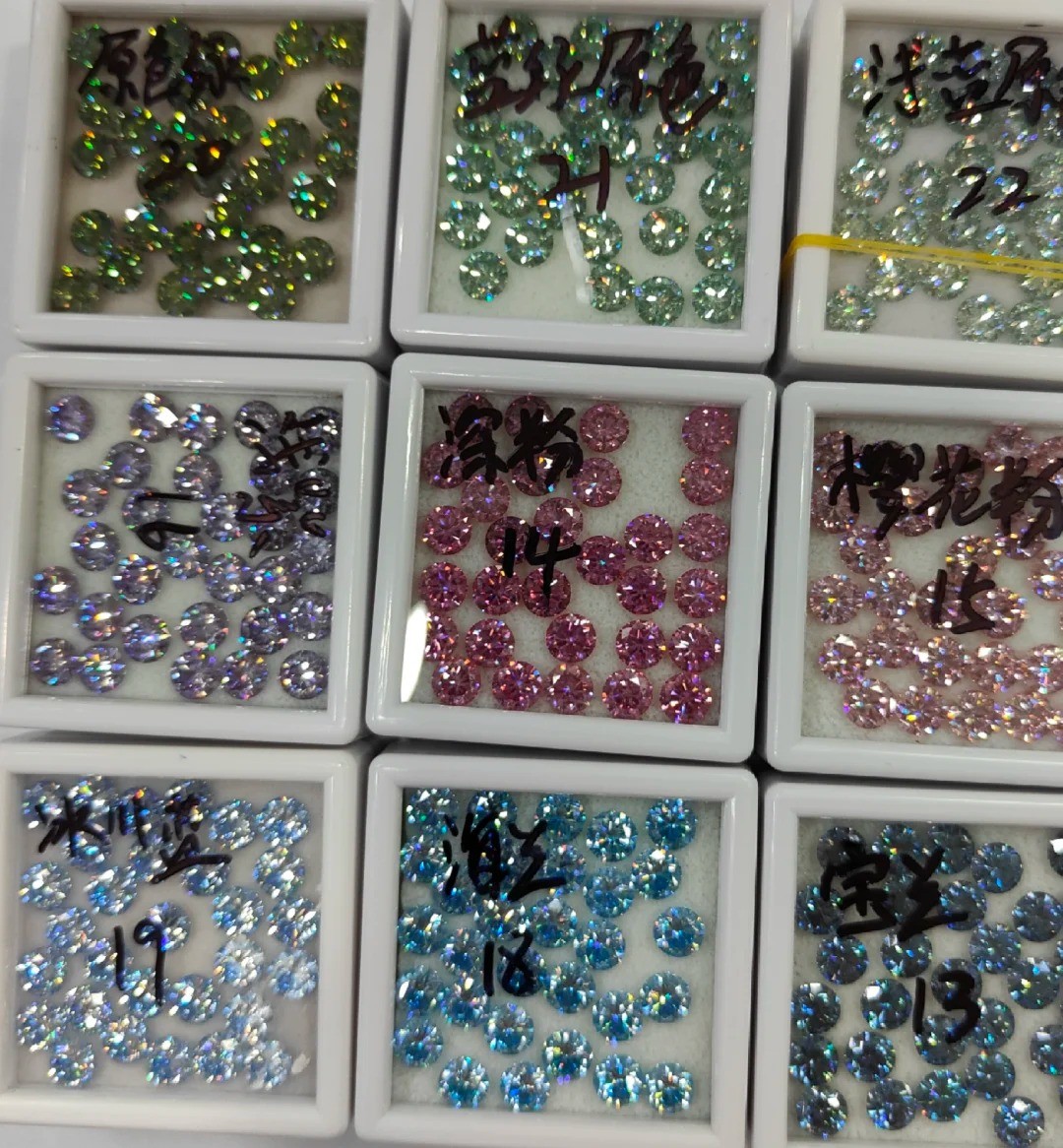 Wholesale Round Cut 1-10pcs VVS1 Colorful 0.5-3ct Moissanite GRA for Jewelry DIY