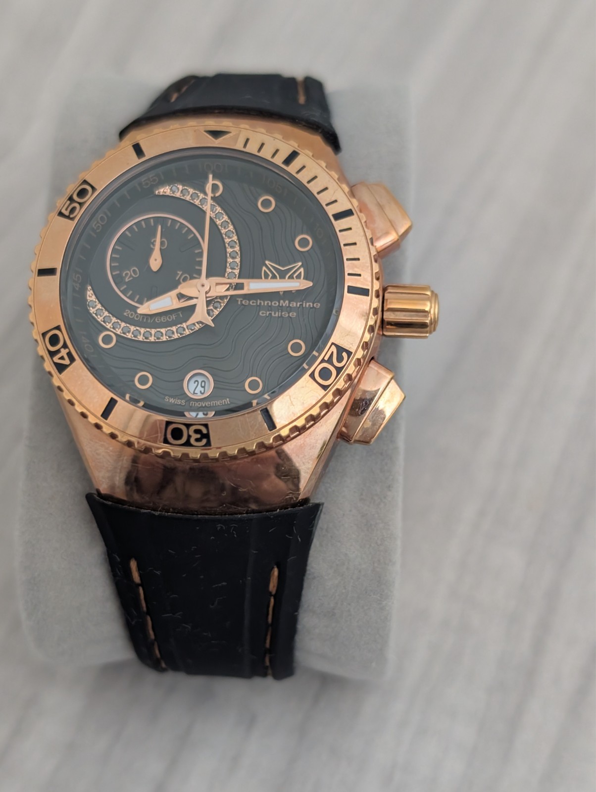Technomarine Cruise Star 45mm Rose Gold Stainless Steel Case with Brown Silicone