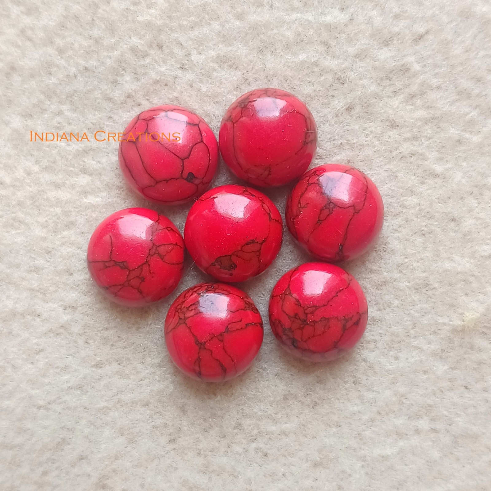 Red Howlite Round Cabochon 5mm To 20mm Natural Loose Gemstone
