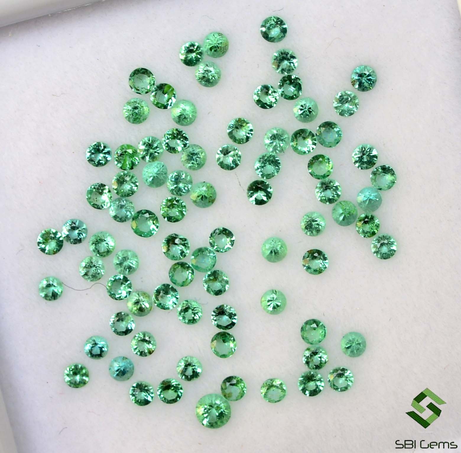 Natural Emerald Round Diamond Cut 0.8 mm Lot 200 Pcs Wholesale Lot Gemstones