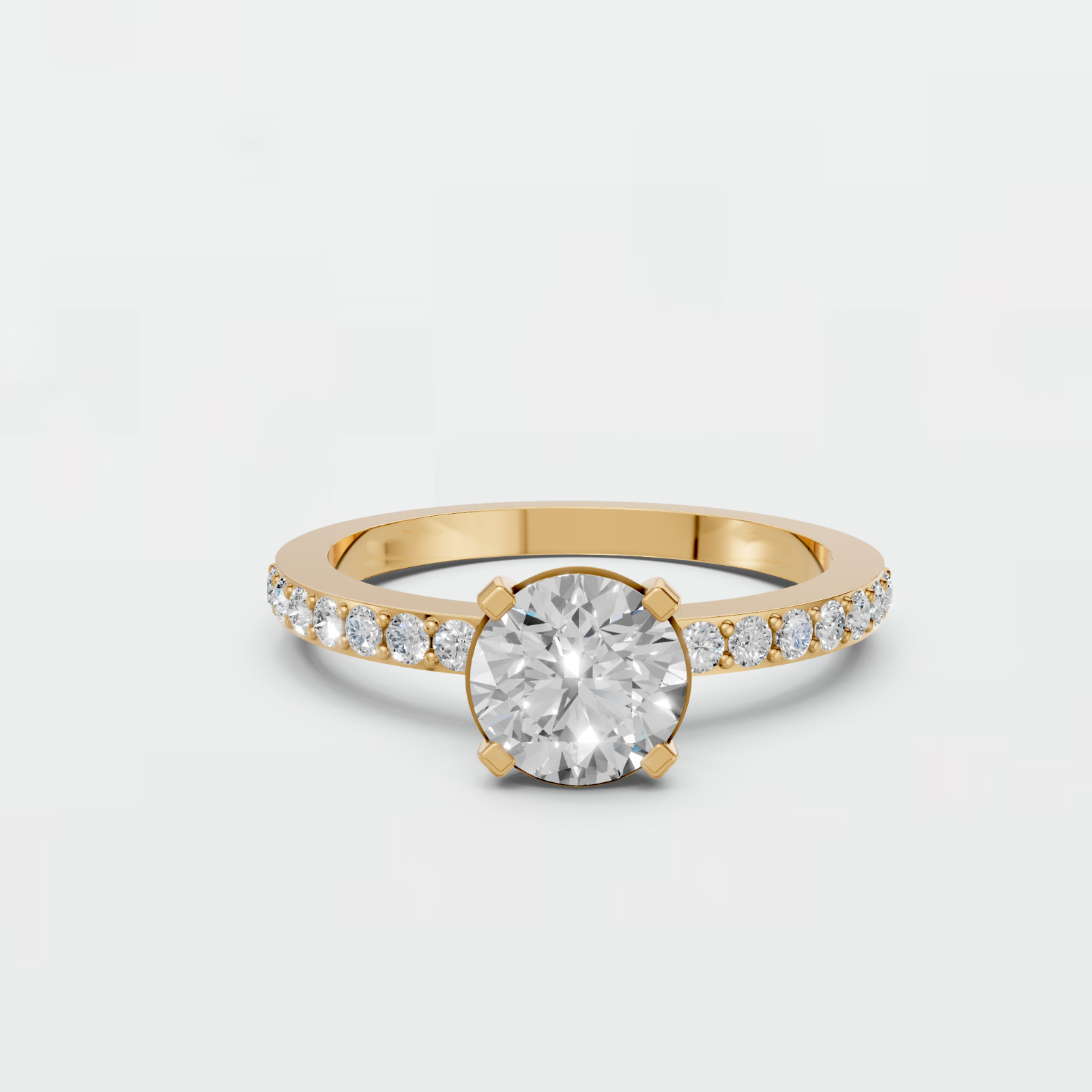 Celestia Aura Round Lab Grown Diamond Classic Solitaire Engagement Ring