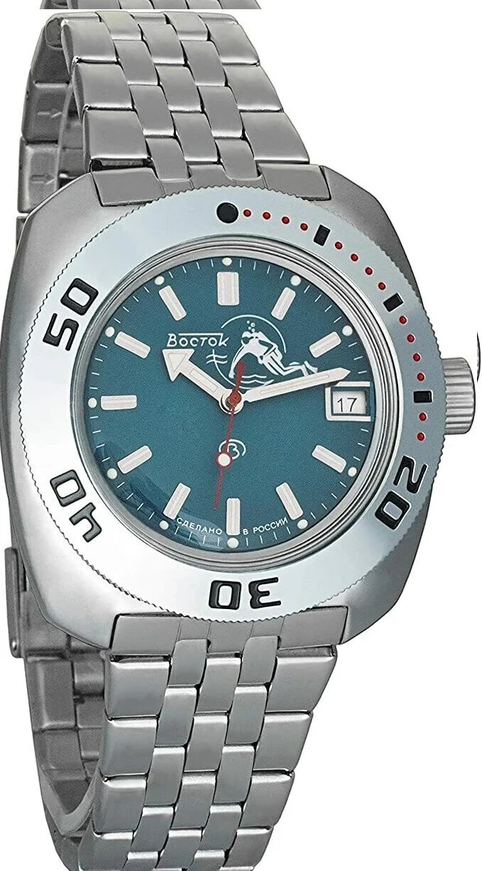 Vostok Amphibia 710059 Watch Scuba Dude Diver Mechanical Automatic US SELLER