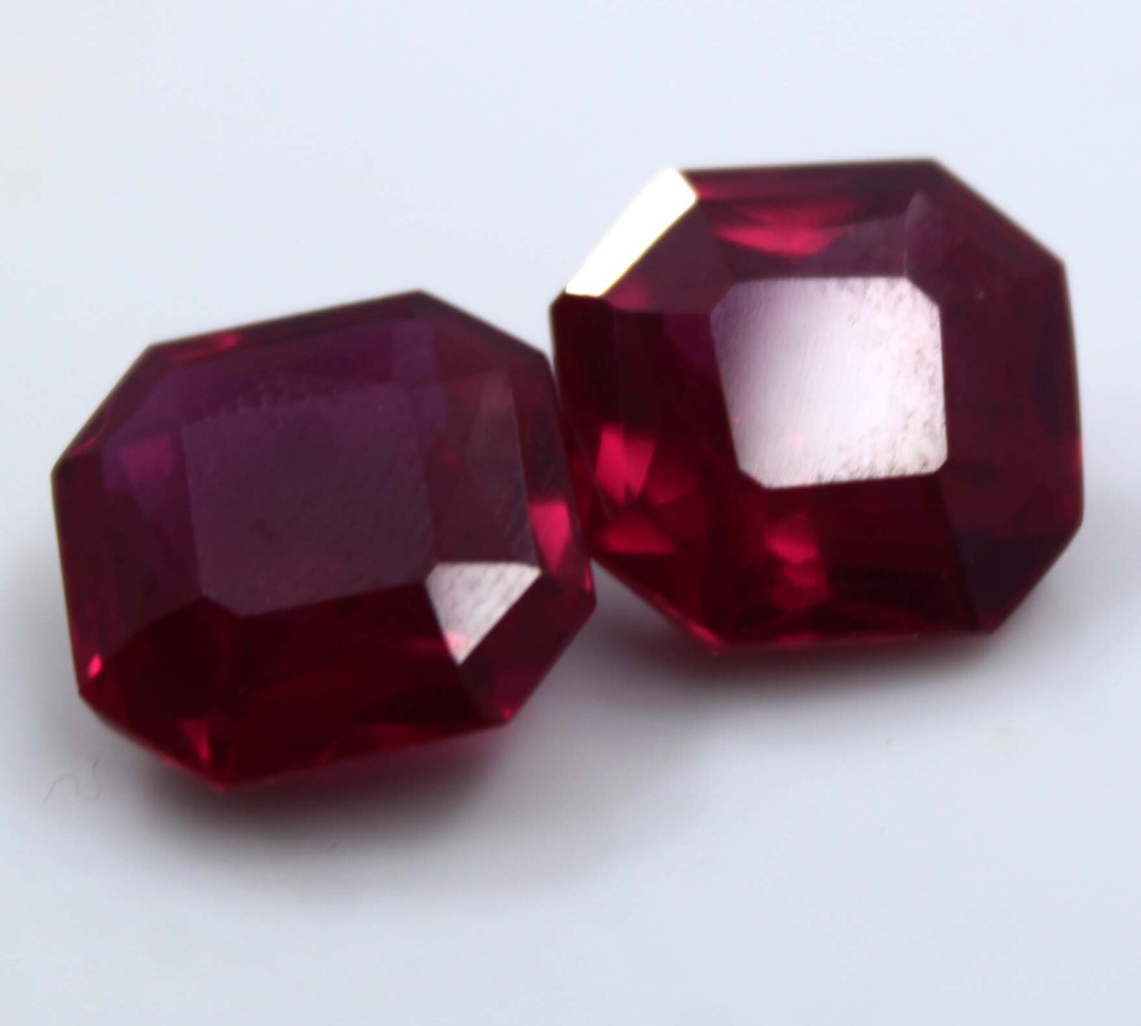 17 Ct Natural Certified BURMA Pigeon Blood Red Ruby Unheated Loose Gemstone Pair