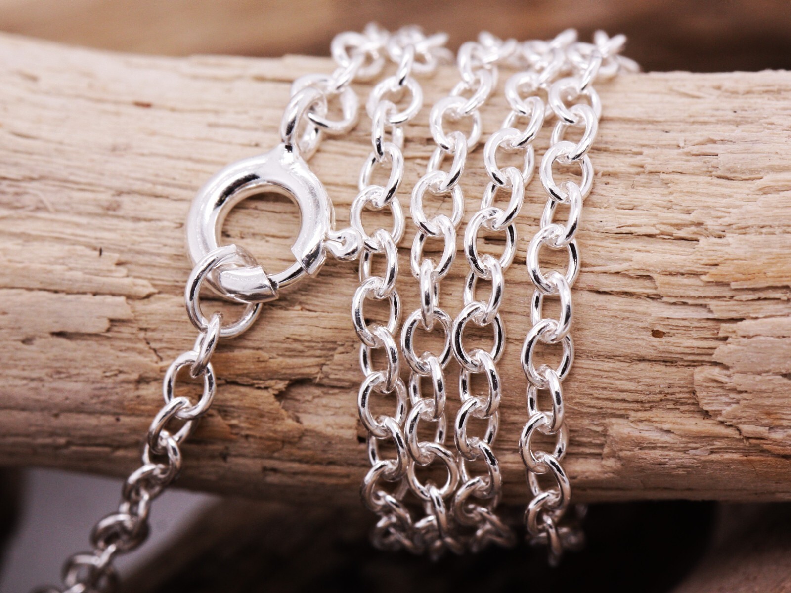 16″ – 16 Inch – 40cm Sterling Silver Oval Belcher 2.3mm Necklace Pendant Chain