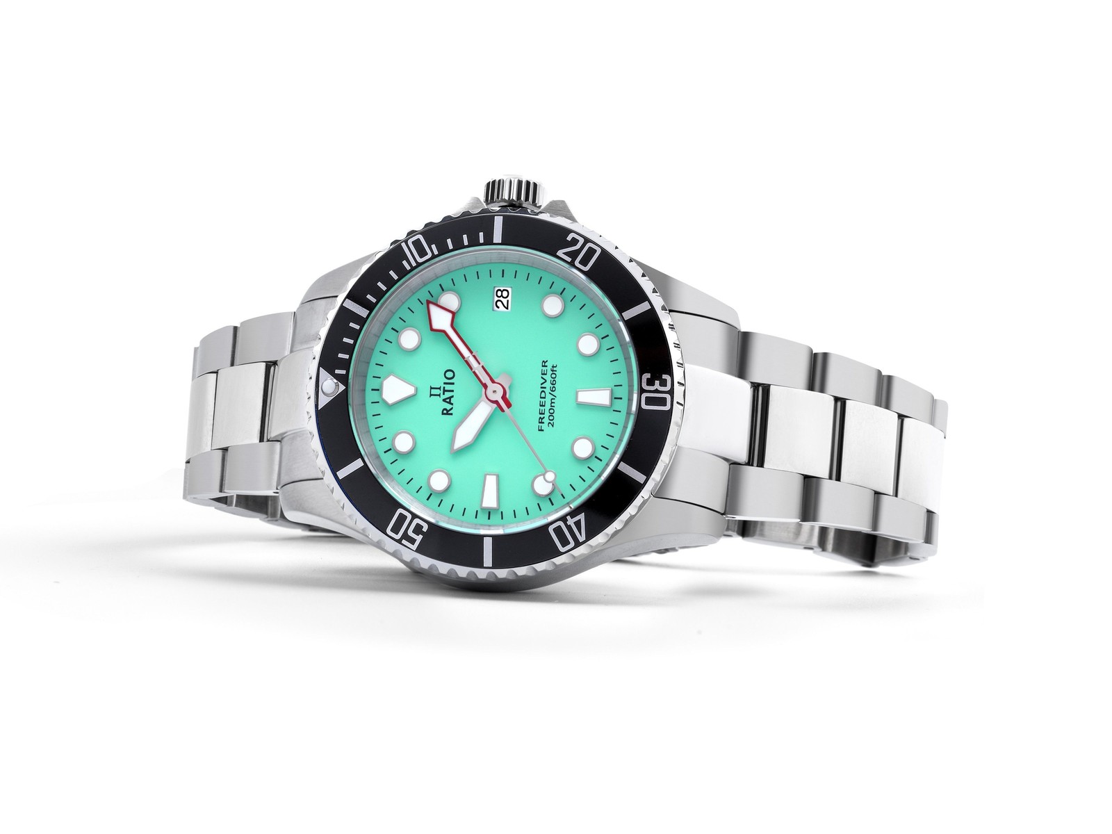 Ratio FreeDiver Green Dial Stainless Steel Quartz Diver’s RTF039 Men’s Watch