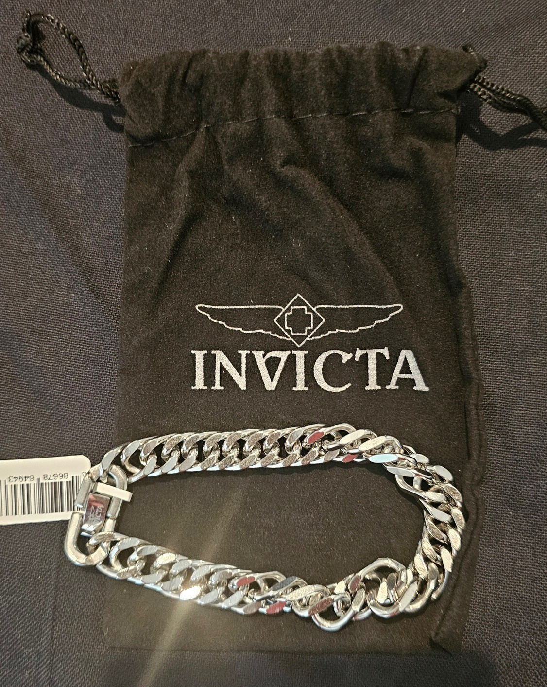 Invicta Elements Men’s Ultra Chain Bracelet Silver Tone 80815