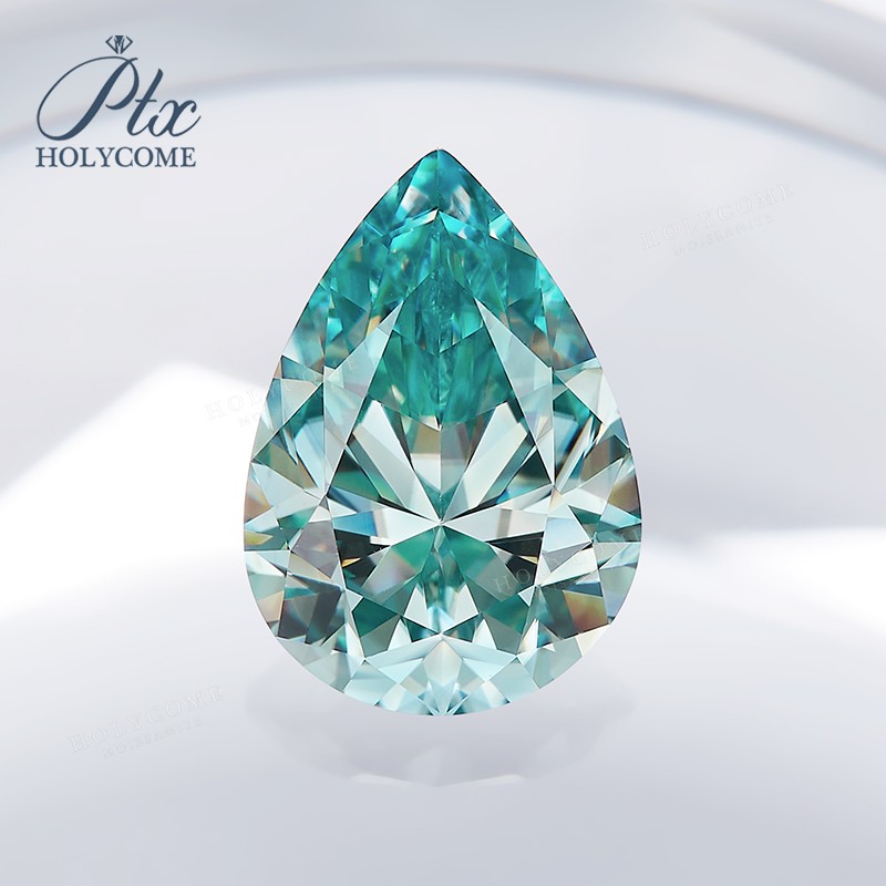 Primary Color Moissanite Stone Pear Cut VVS1 Loose Gemstone With GRA Certificate