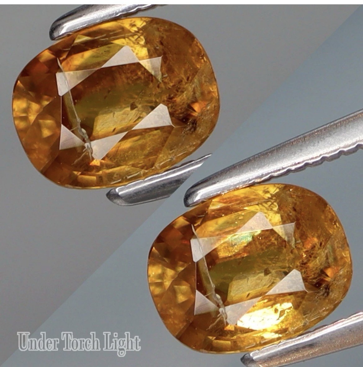 0.98Ct. Natural Yellow Sphene W/Rainbow Flash
