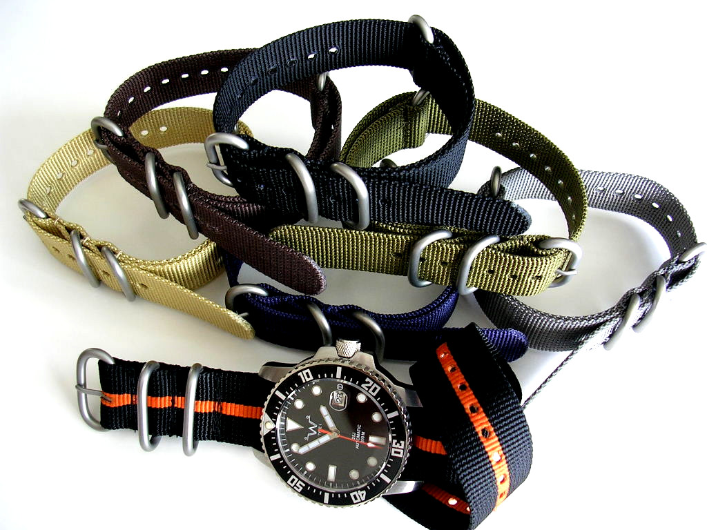 20mm Brown NATO G10 UTC HD nylon bond watch band strap IW SUISSE 18 20 22 24mm