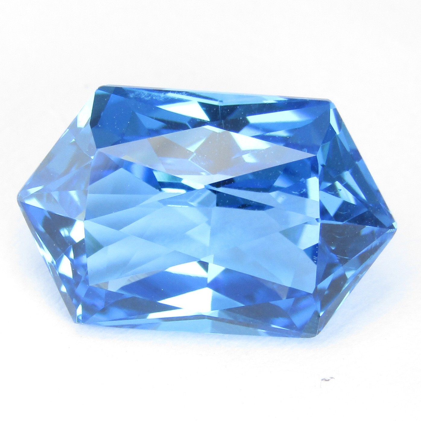 12.27Ct Glorious Natural Swiss Blue Topaz Fancy Precision Cut Collection Gem