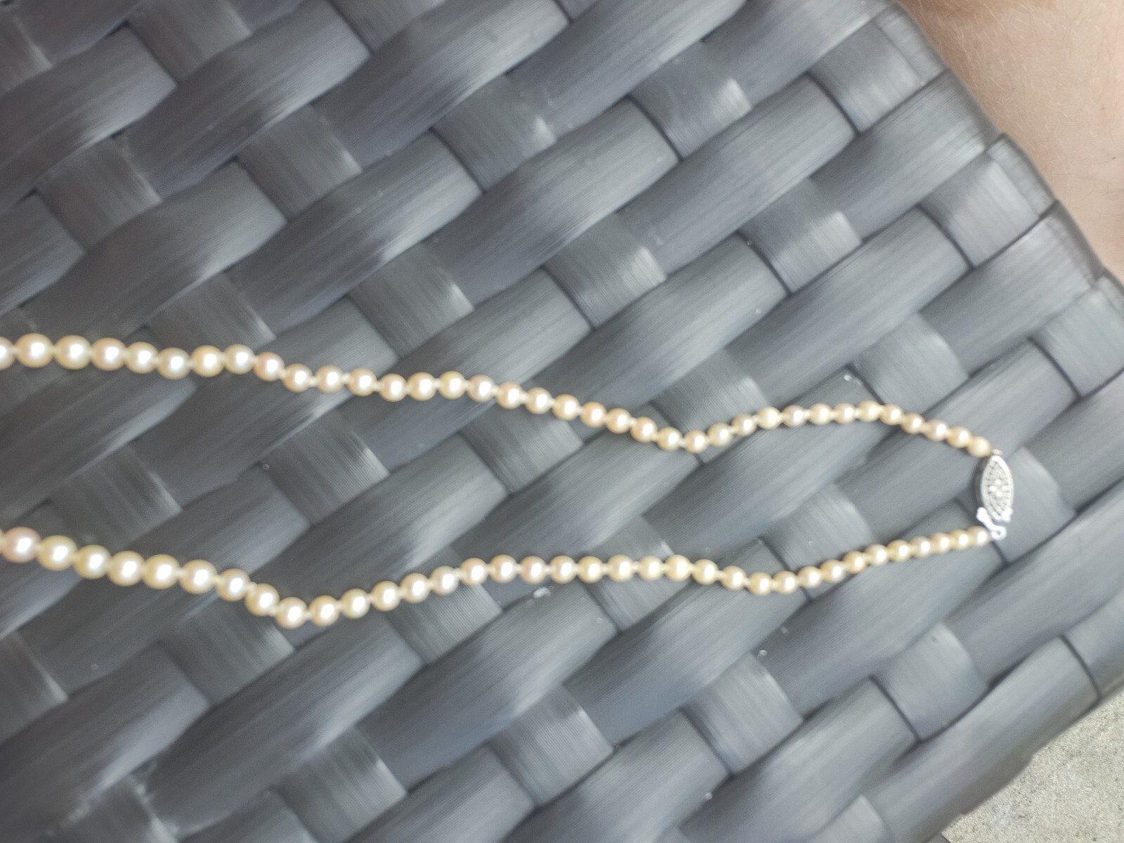 Elegant 8mm Faux White Bridal Pearl Necklace 16 Inch – with Silver Plated Clasp