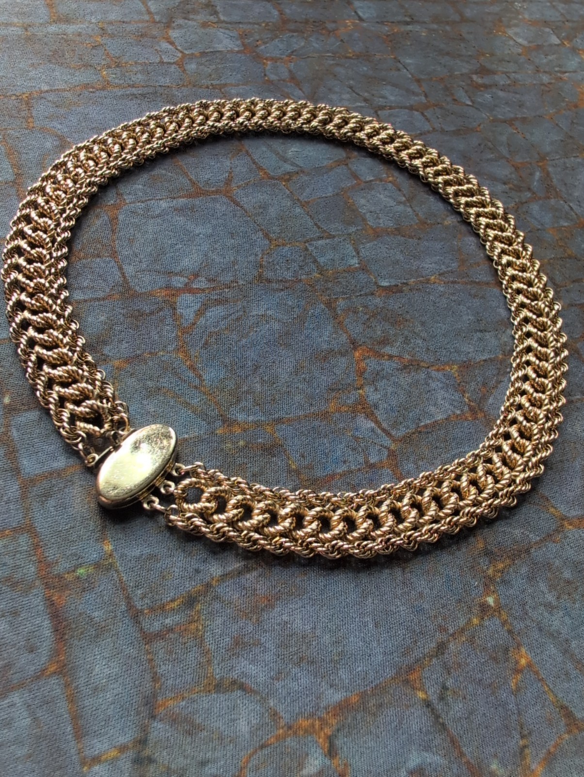 Antique Victorian Gorgeous Gold Filled Choker Necklace ( stamped )