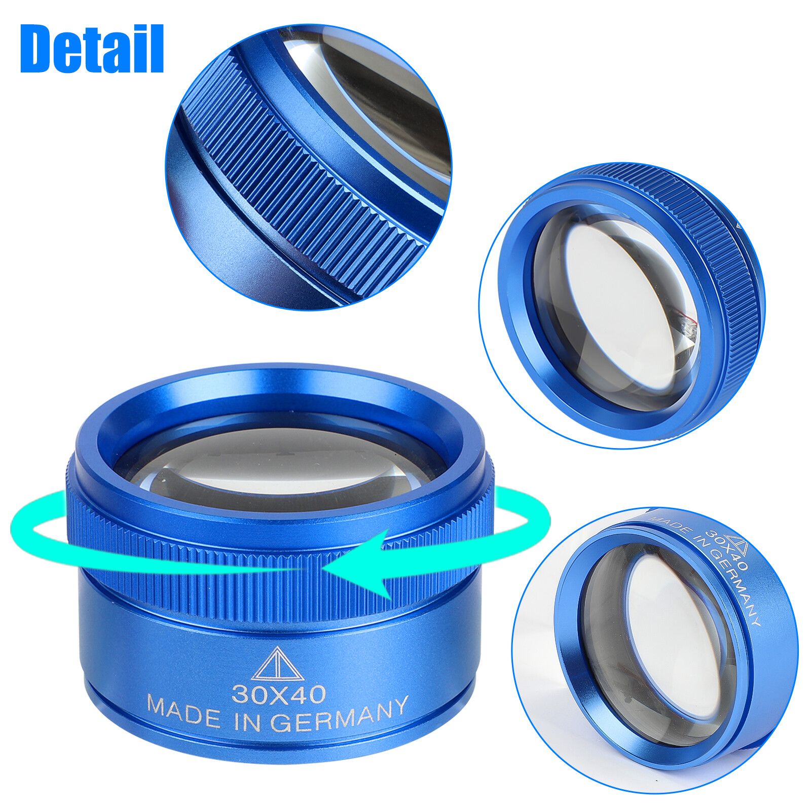 30x Pocket Magnifying Glass Eye Loop Optical Magnifier Jewelry Watch Repair Tool