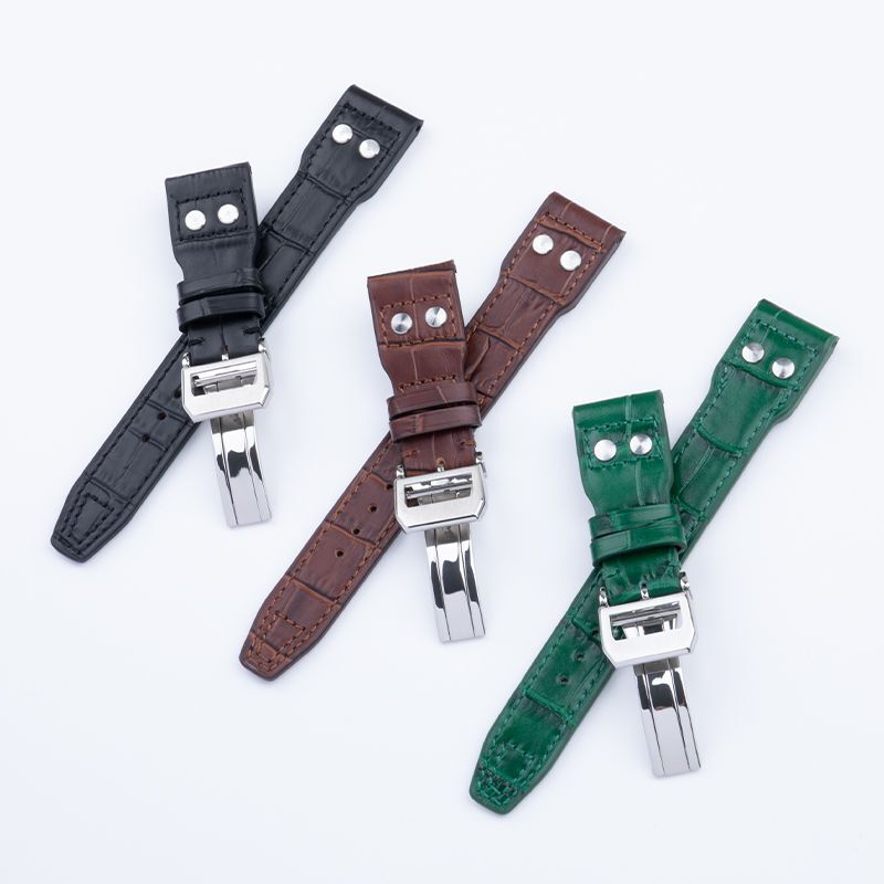 21mm 22mm Leather Strap Watch Band Fits IWC Pilot’s Watch Top GUN Series