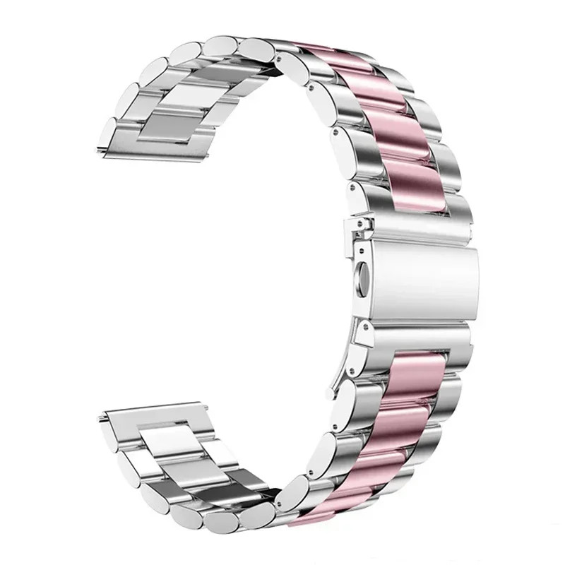 22mm Stainless Steel Watch Band Classic Strap W/ Quick Release Spring Pins