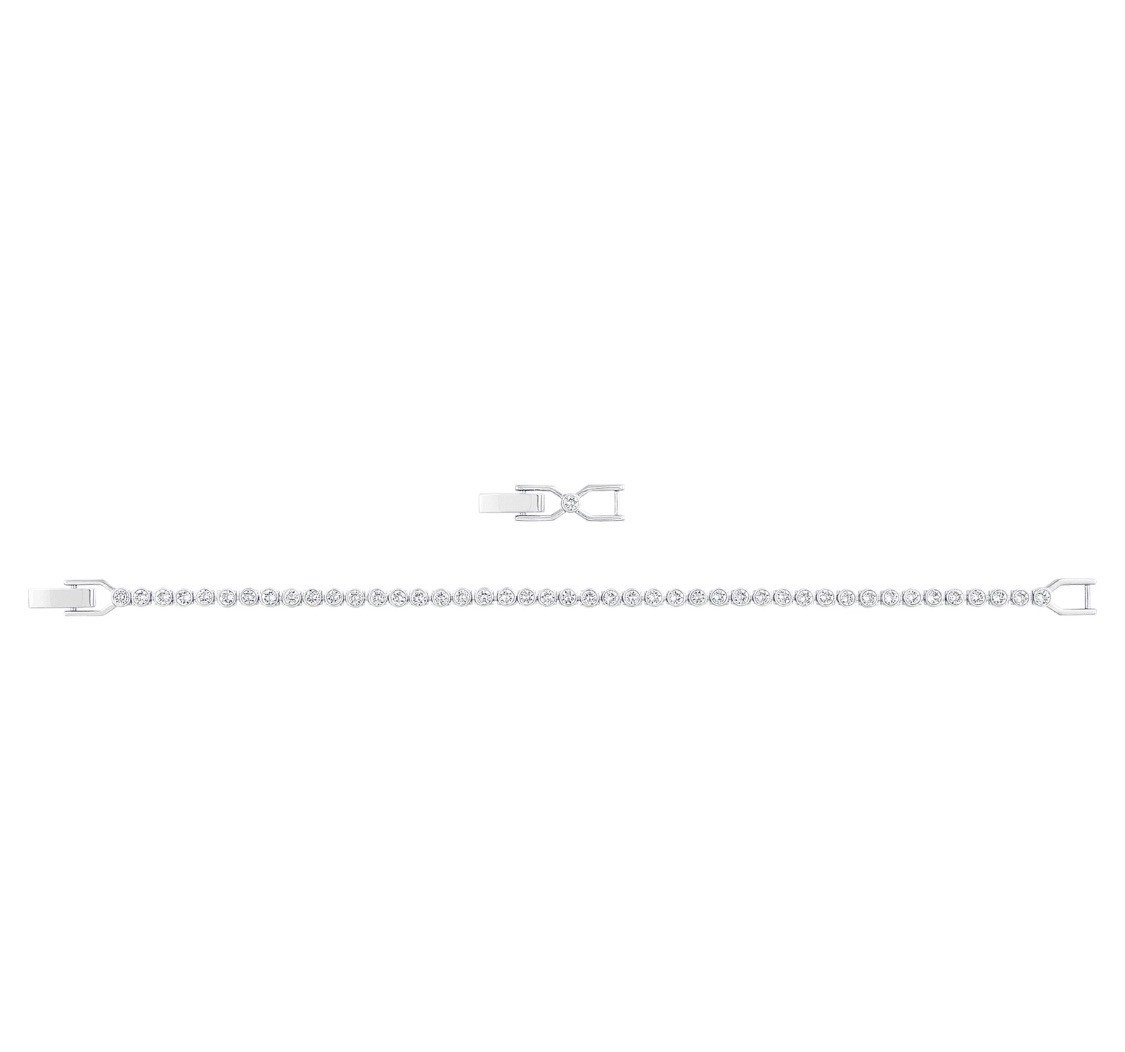 Swarovski Imber Emily Tennis Bracelet Round Cut, White, Rhodium Plated 1808960