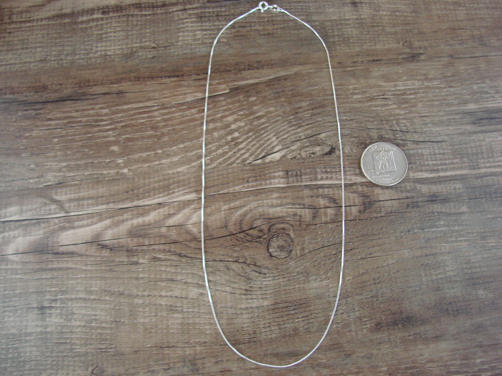 Southwestern Jewelry Sterling Silver Box Chain Necklace 18″ Long x 1 MM
