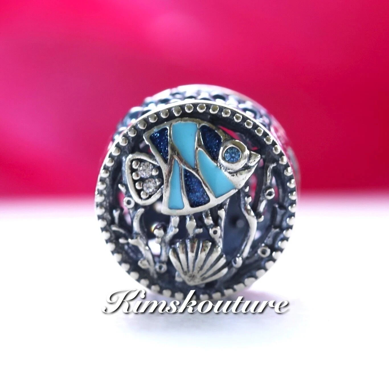 Authentic Pandora Multi-Colored Ocean Life Sterling SilverCharm 792075ENMX