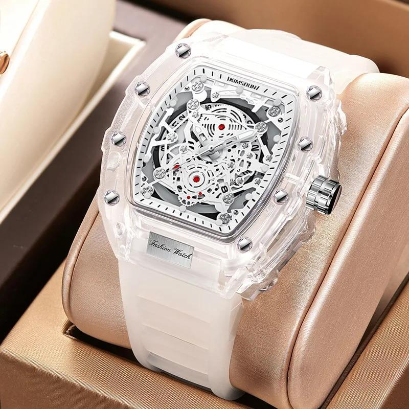 KIMSDUN Transparent Men’s Watch Quartz Wristwatch Luminous Waterproof watch