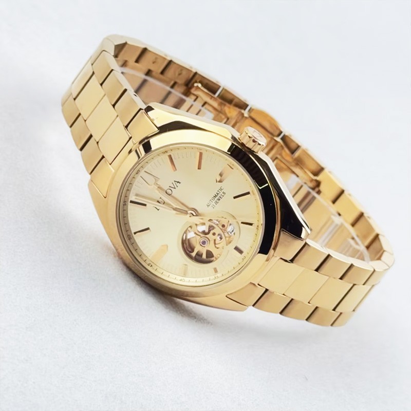 Bulova Men’s Surveyor 97A182 Champagne Dial Stainless Steel Automatic Watch 39mm