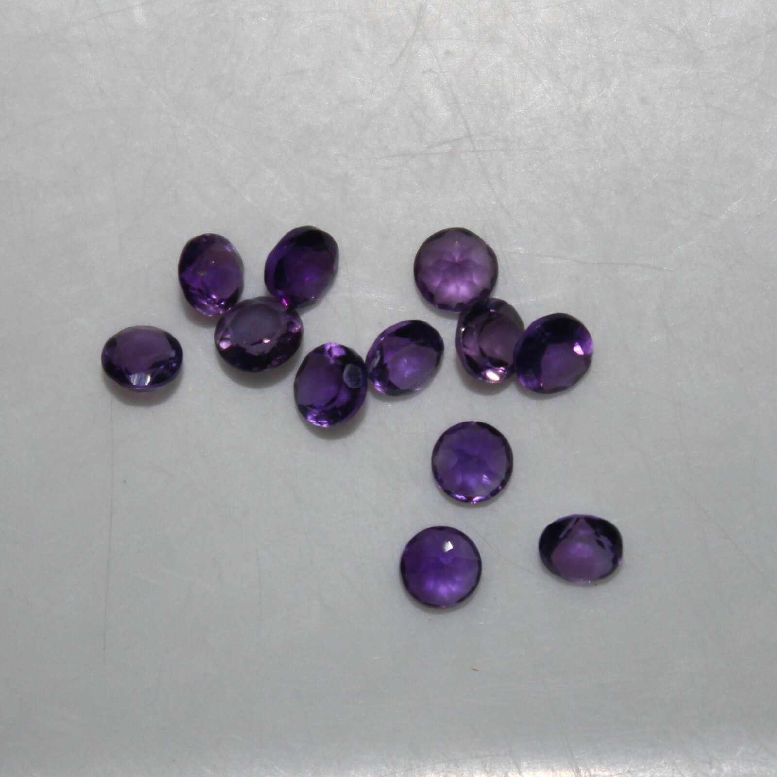 Amethyst 2mm, 3mm, 3.5mm, 4mm, 5mm, 6mm, 7mm, 8mm Faceted Round Gemstone(s)