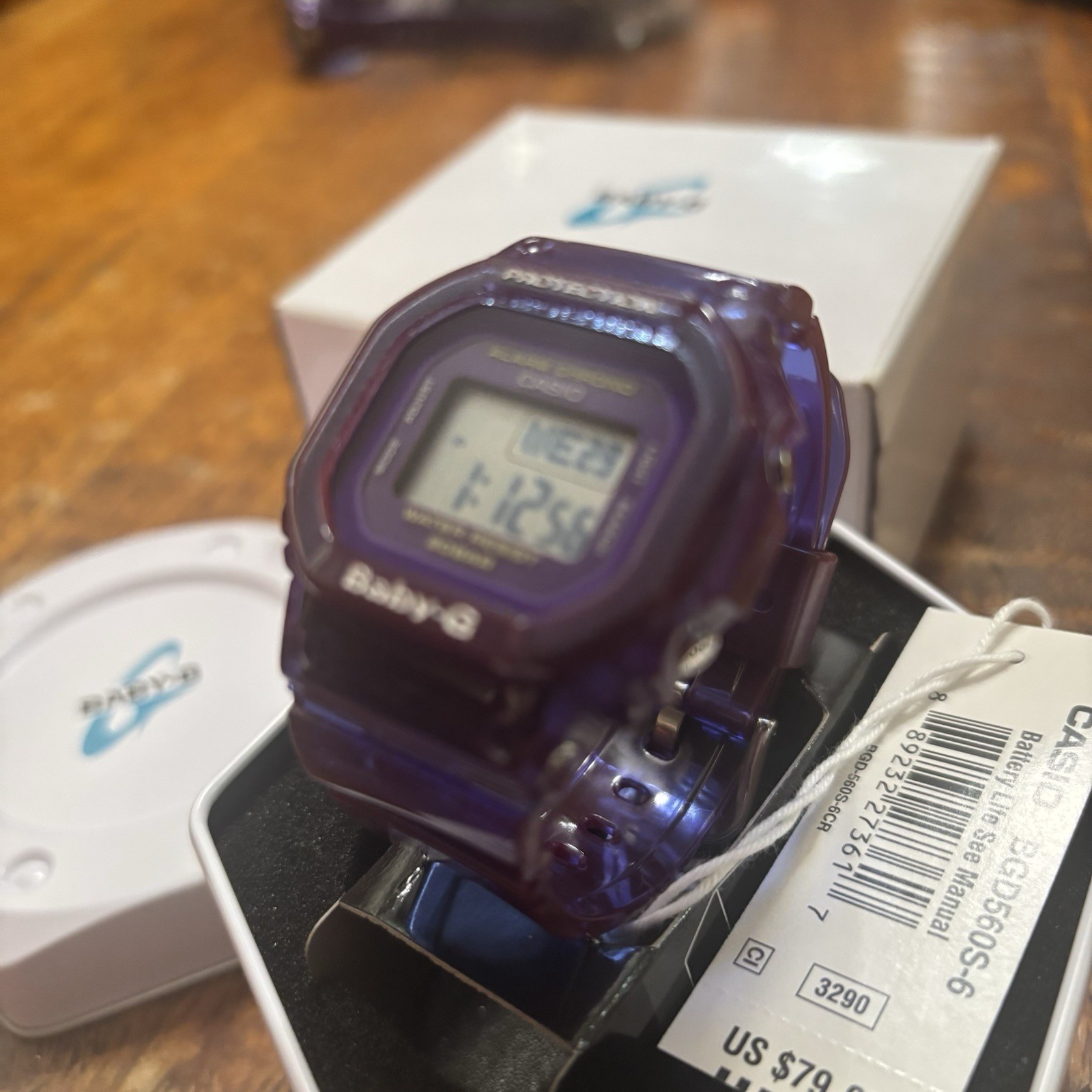 CASIO BABY-G BGD- 560S-6DR PURPLE Transparent Jelly ULTRA RARE ! None On eBay!