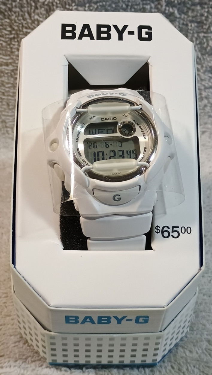 Casio Watch Baby-G BG169R-7AMTN Digital White Discontinued Colorway, New In Box