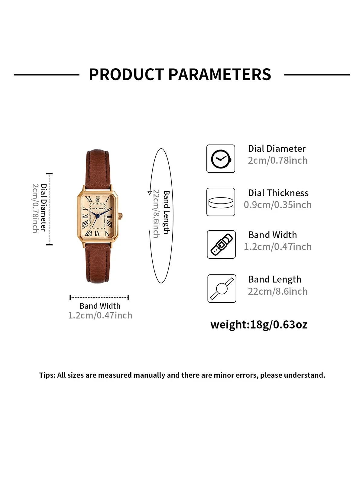 Fashion Retro Digital Dial Casual Watches Square Leather Strap Fashionable