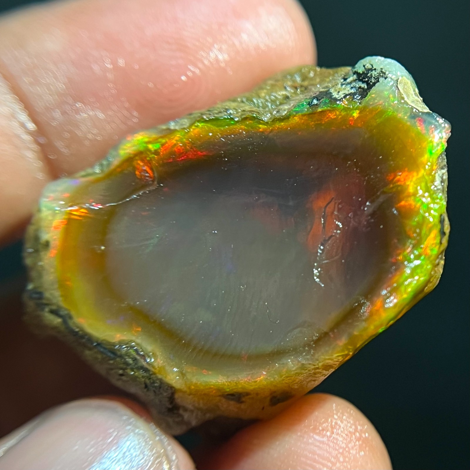 Opal Rough Natural Ethiopian 87 Cts Incredible Welo Multi Fire Opal Gemstone Raw