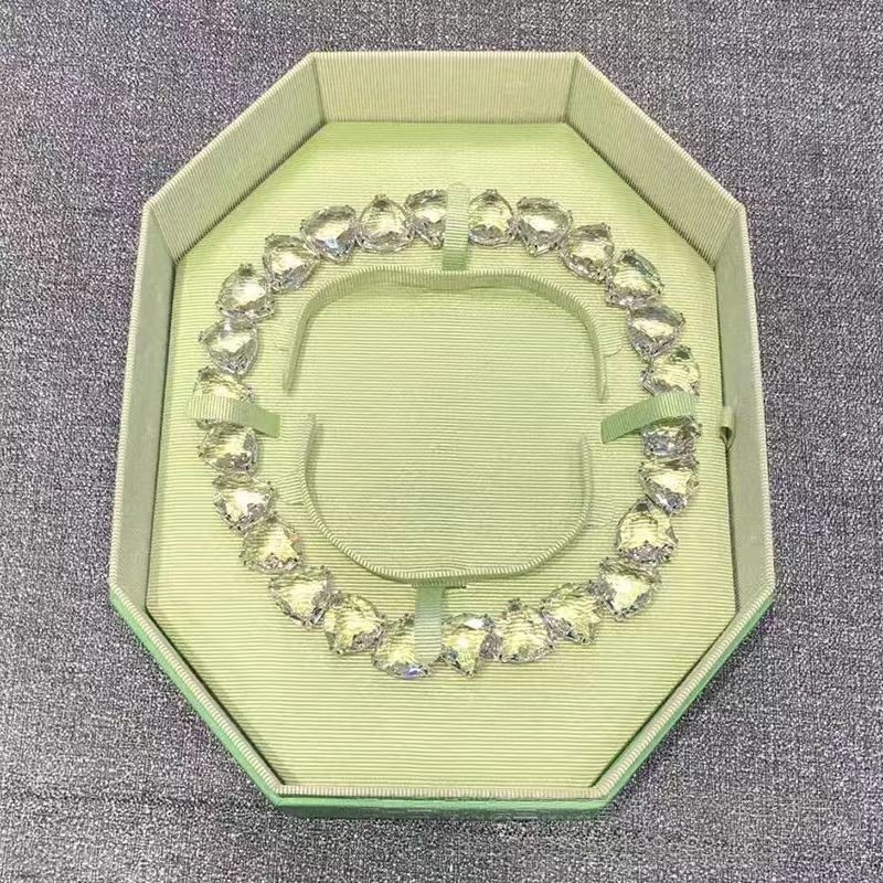 Swarovski Ortyx Necklace – Luxurious Large White Triangular Crystal Statement