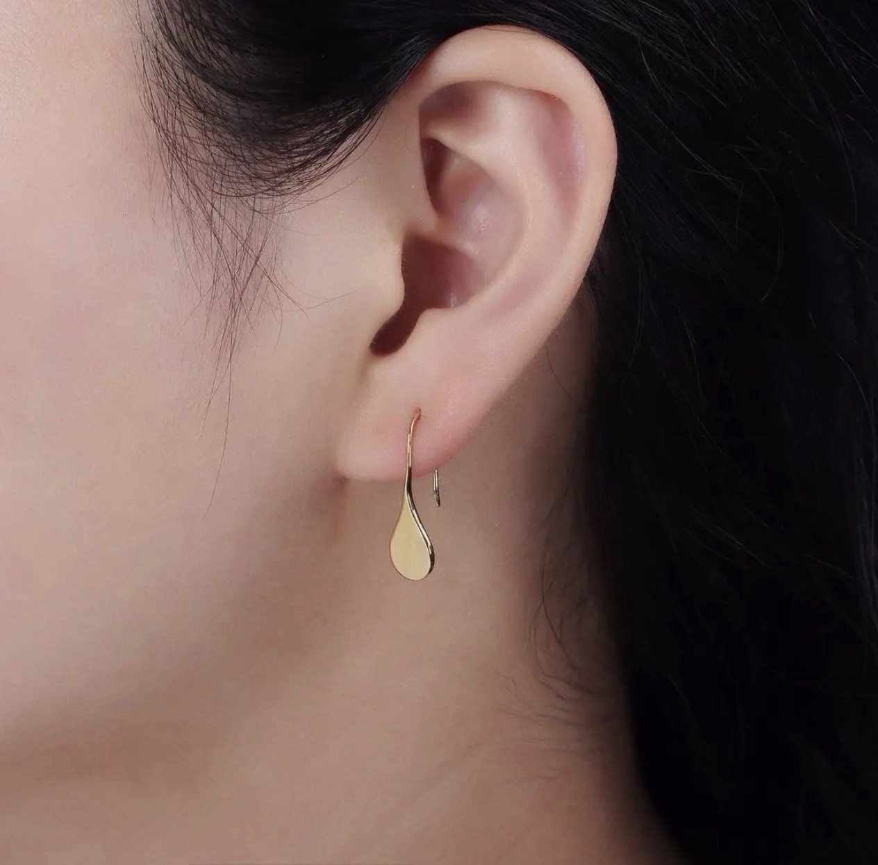 NEW! French Minimalist 14K Gold Filled Teardrop Minimalist French Hook Earrings