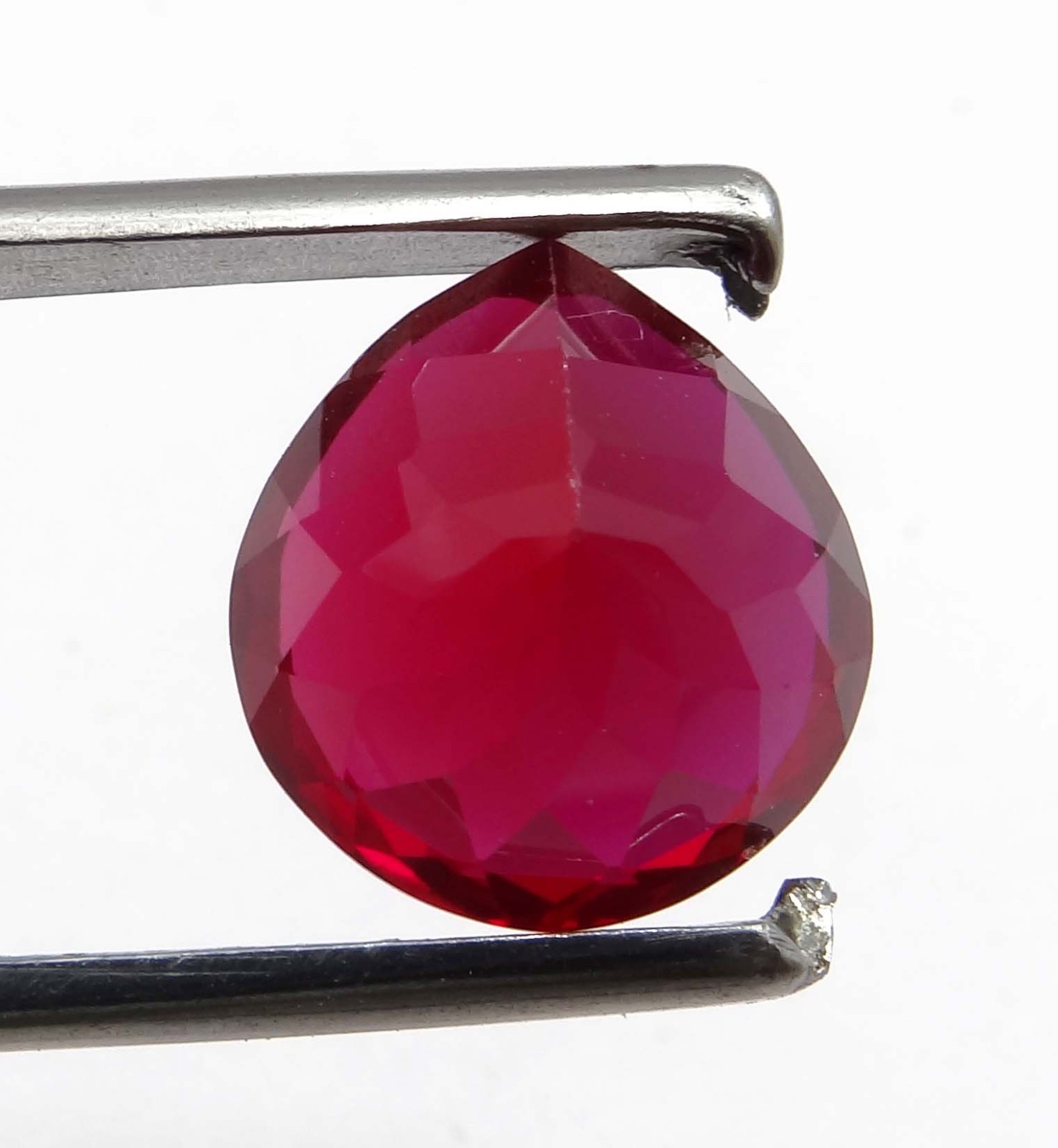 NATURAL 9.02 CTS PIGEON BLOOD RED RUBY pear GEMSTONE CERTIFIED