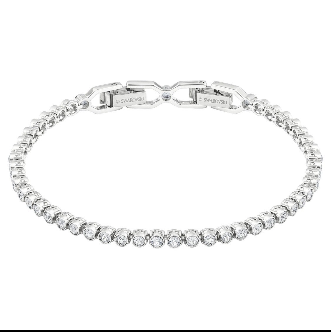 Swarovski Imber Emily Tennis Bracelet Round Cut, White, Rhodium Plated 1808960