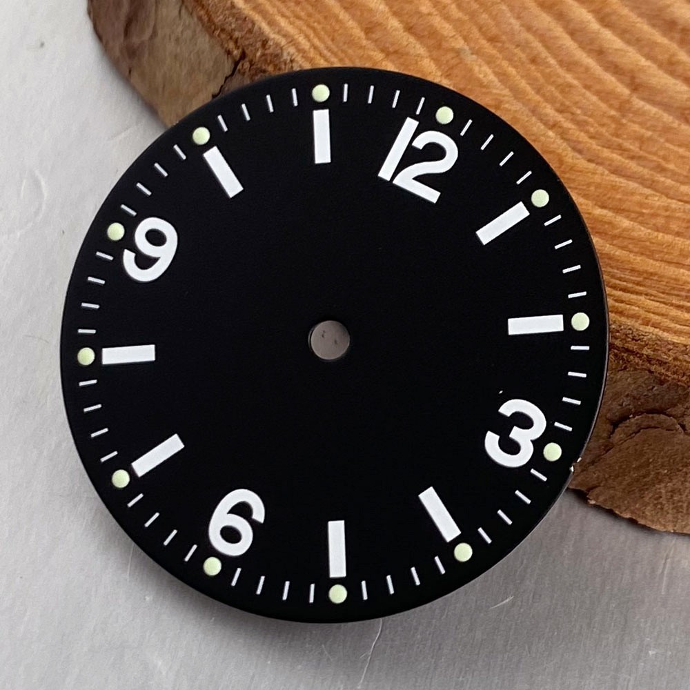 29mm Black Cream Watch Dial Hand Set Luminous Fit NH35 NH36 PT5000 Miyota 8215