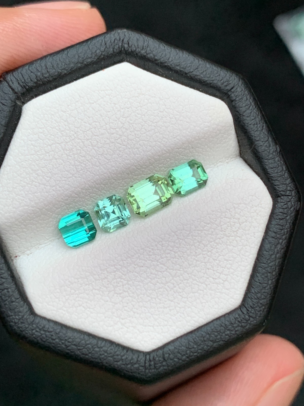 1.57 Ct Natural Untreated Tourmaline 4 Pcs Seafoam Green Lagoon Gemstones Afghan