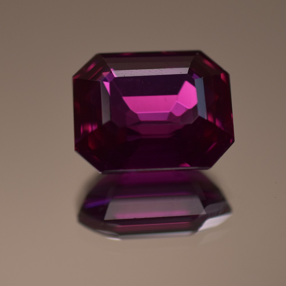 16.8 Ct Natural Emerald Cut Dark Pink Kunzite CERTIFIED Heated Loose Gemstone