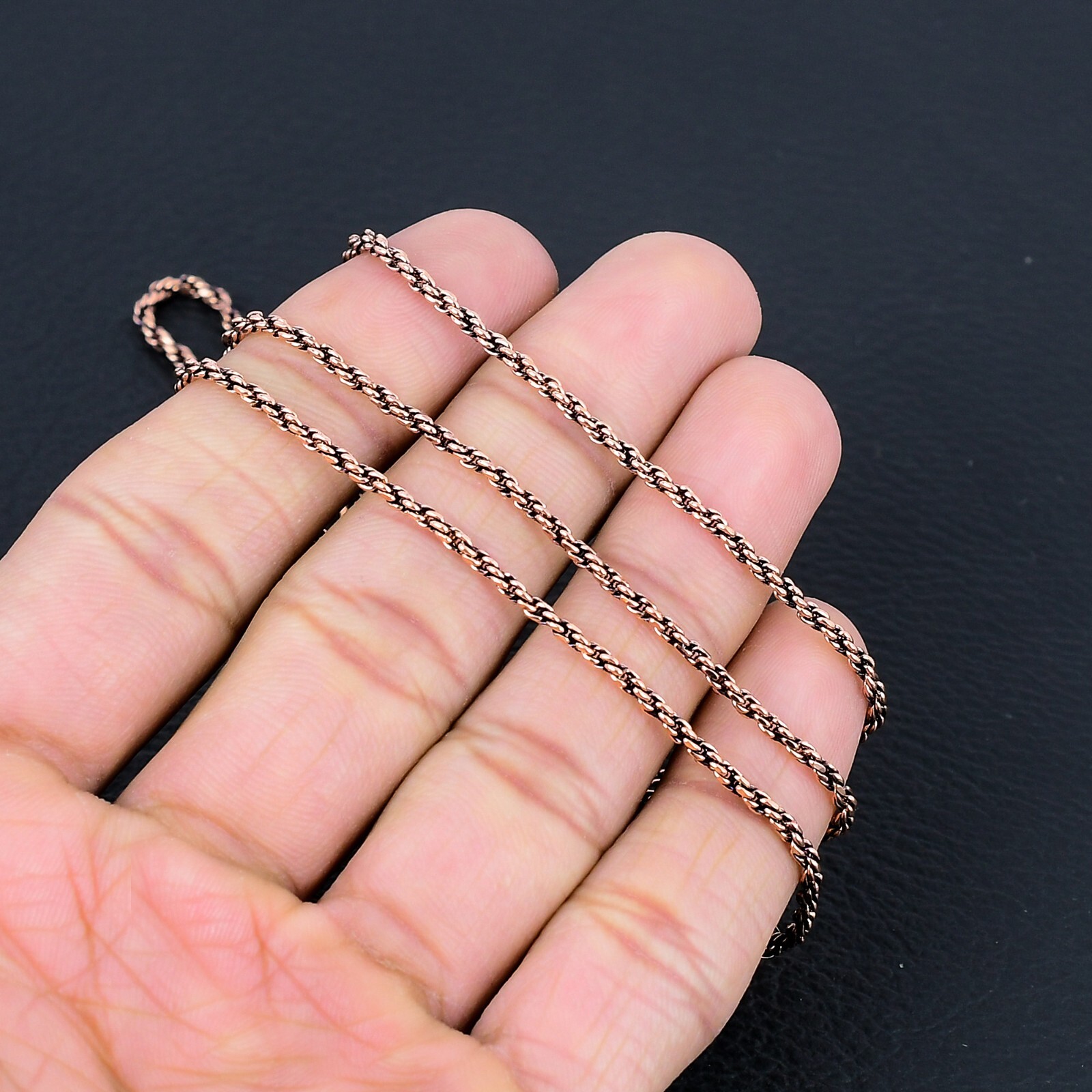 Pure Copper Rope Chain Handmad jewelry 100% Oxidized Copper Chain Necklace RJ-03