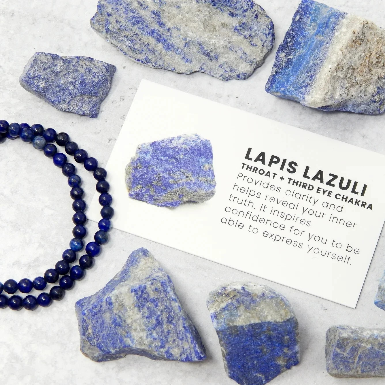 2pcs Lapis Lazuli Square Beads Bracelet Blue Stone Men Jewelry Energy Gift