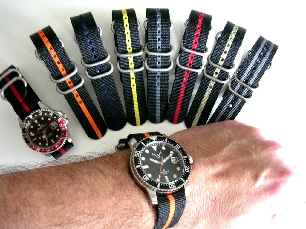 1pc NATO ® watch band strap Heavy Premium Nylon G10 Military UTC Pilot IW SUISSE