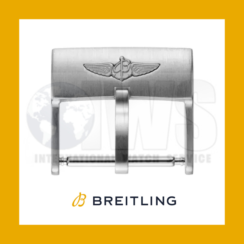 ☆ GENUINE BREITLING ☆20MM☆ SATIN-BRUSHED STAINLESS STEEL TANG-STYLE BUCKLE ☆