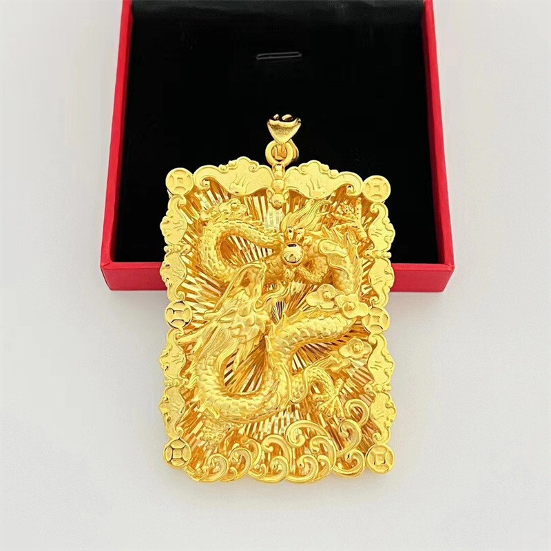 72g men Dragon Ball 22K 23K 24K THAI BAHT YELLOW GP GOLD Big Pendant