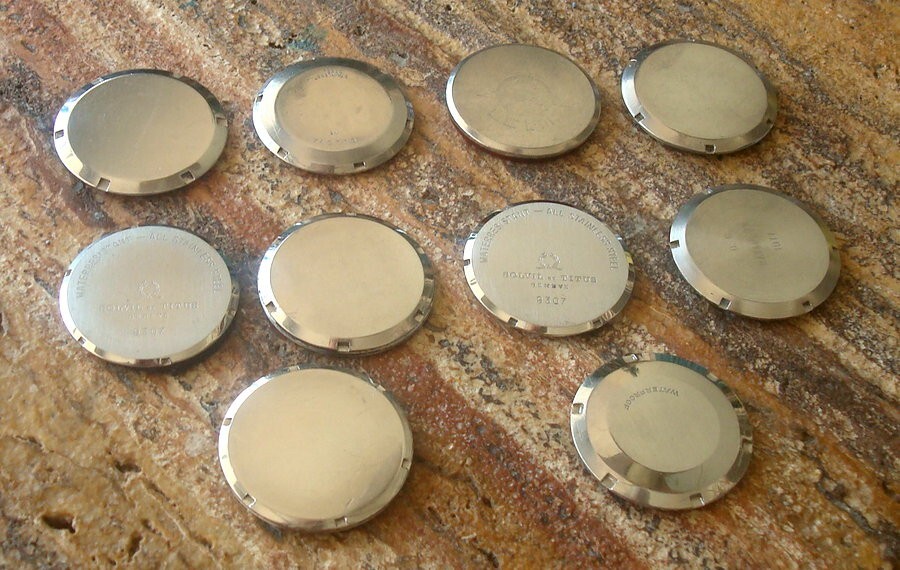 Several Used Omega / Titus / Bulova Watch Case Backs See Description For Info