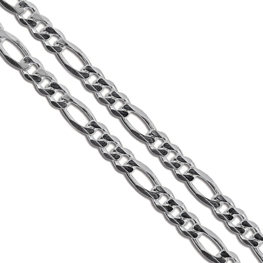 Stainless Steel Figaro Chain 4mm 5mm 5.9mm 6.9mm 9mm New Solid Link Necklace