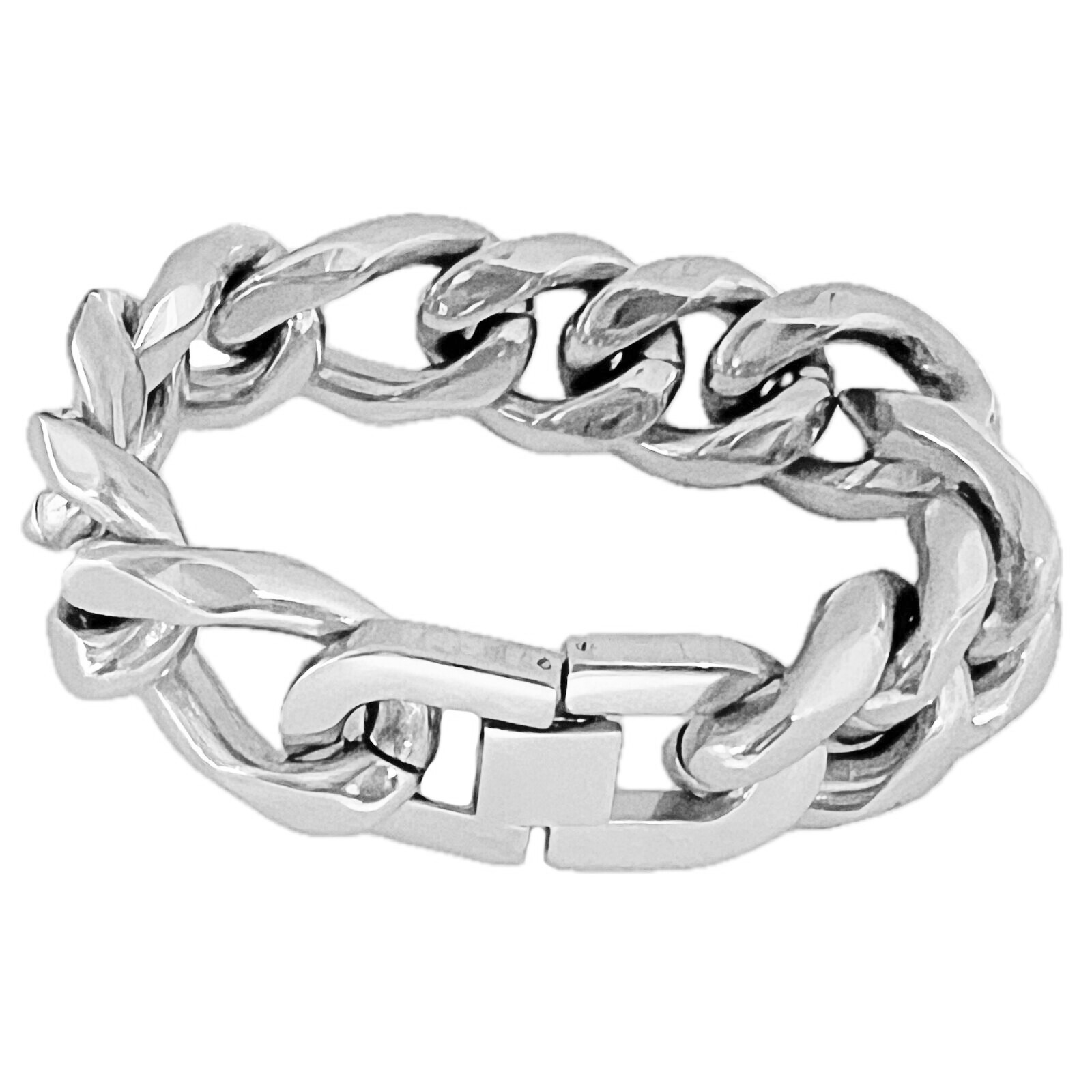 Men’s Figaro Link Bracelet Heavy 316L Stainless Steel 22MM Thick 8″-9.5″ Inch