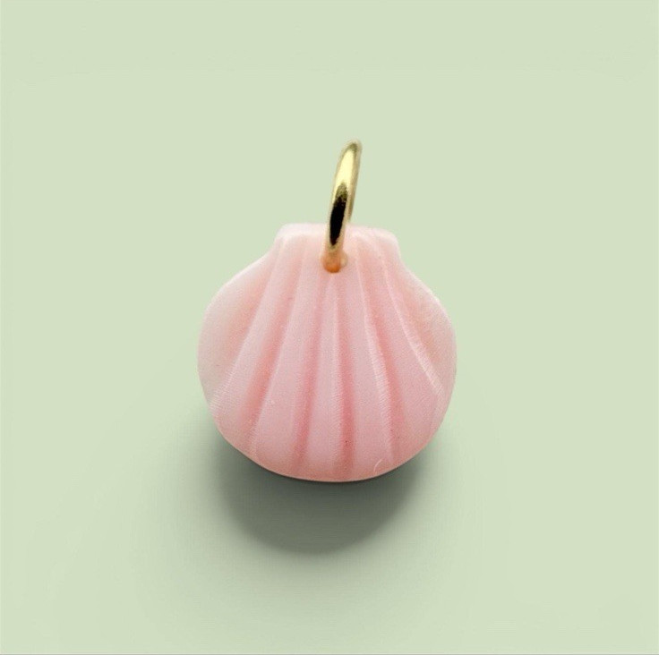 CUSTOM LISTING FOR MOLLBOX – 14k Solid Gold Charm • Pink Conch Shell Charm
