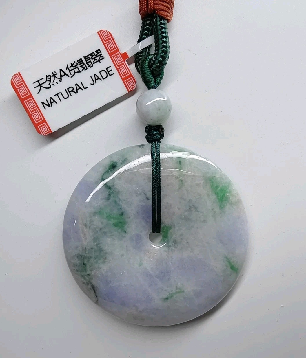 Certificated Jade Donut Pendant Green Round Circle Natural Jadeite hole玉环平安扣翡翠A货