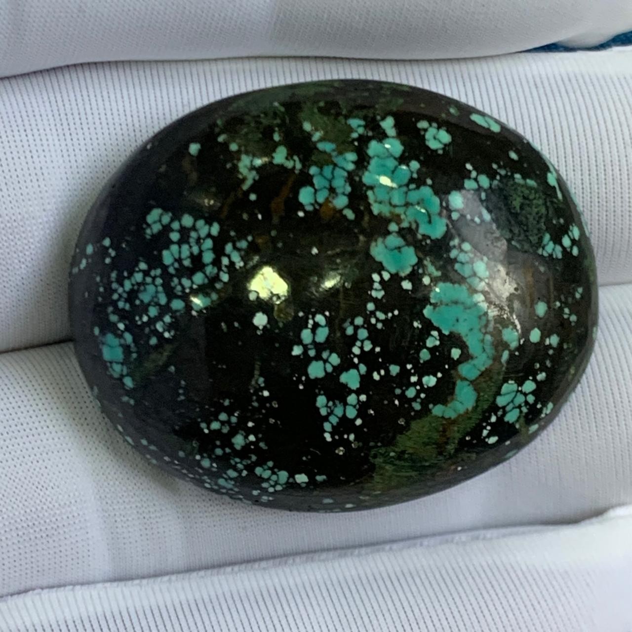 72cts Natural Tibbatan Tourquise Cabochon, Oval shape, 35*29*10mm Size